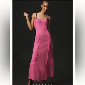 By Anthropologie Sheer Paneled Midi Dress